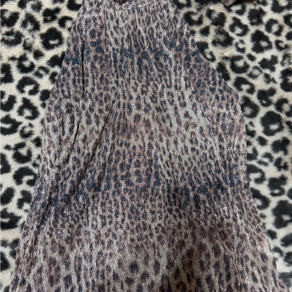 INC International Concepts Metallic Leopard-Print Top in Brown & Black